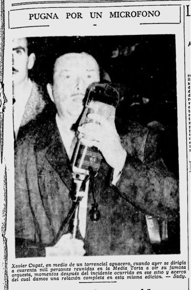 Nota de prensa publicada un día después del polémico concierto en La Media Torta (12 de marzo de 1951). 