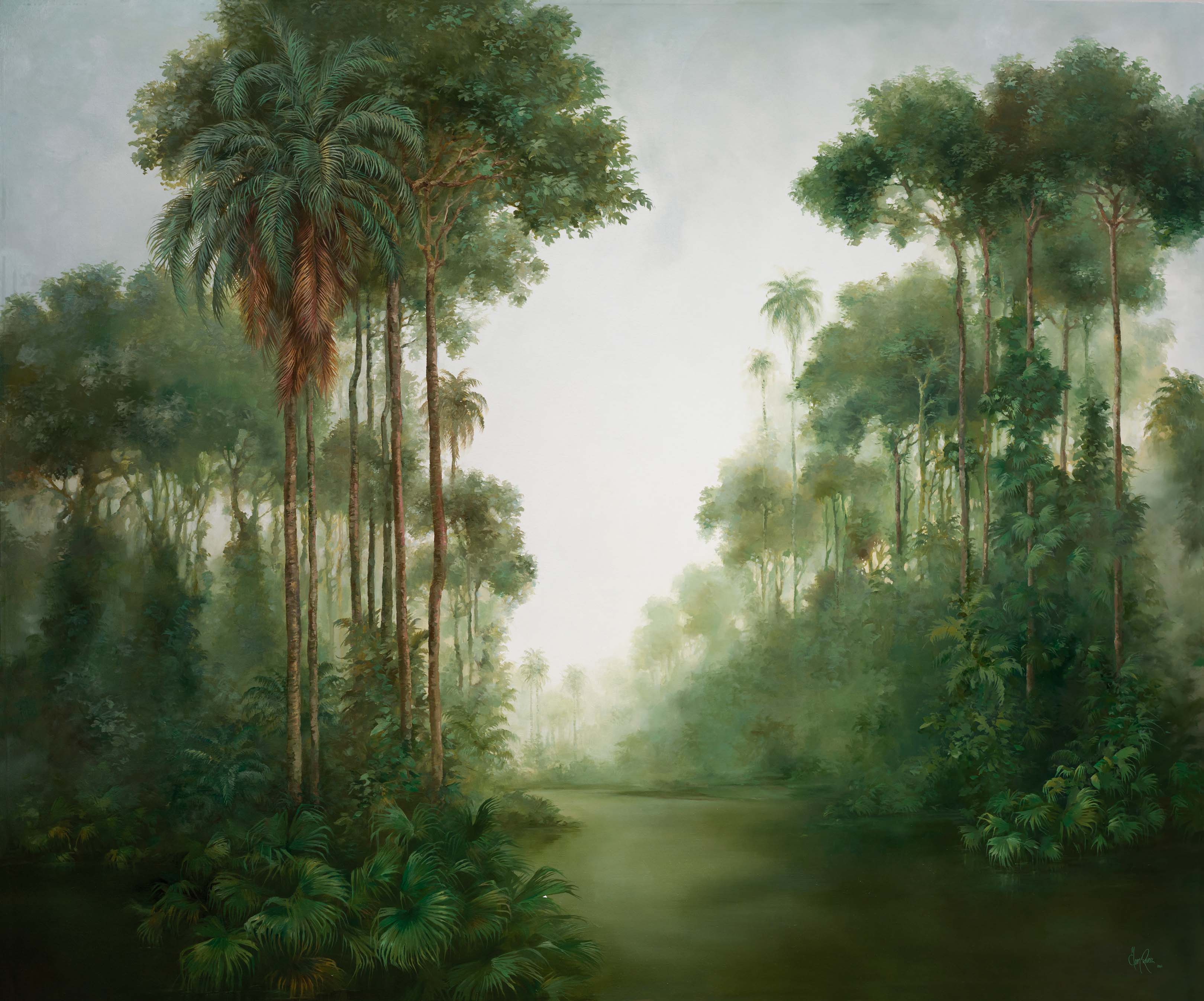 Selva en el trópico (serie), óleo sobre lienzo (2021).